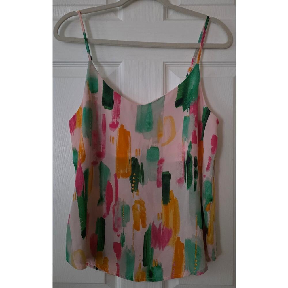 MINE Colorful Brushstroke Cami Tank Top Women's Size Medium
